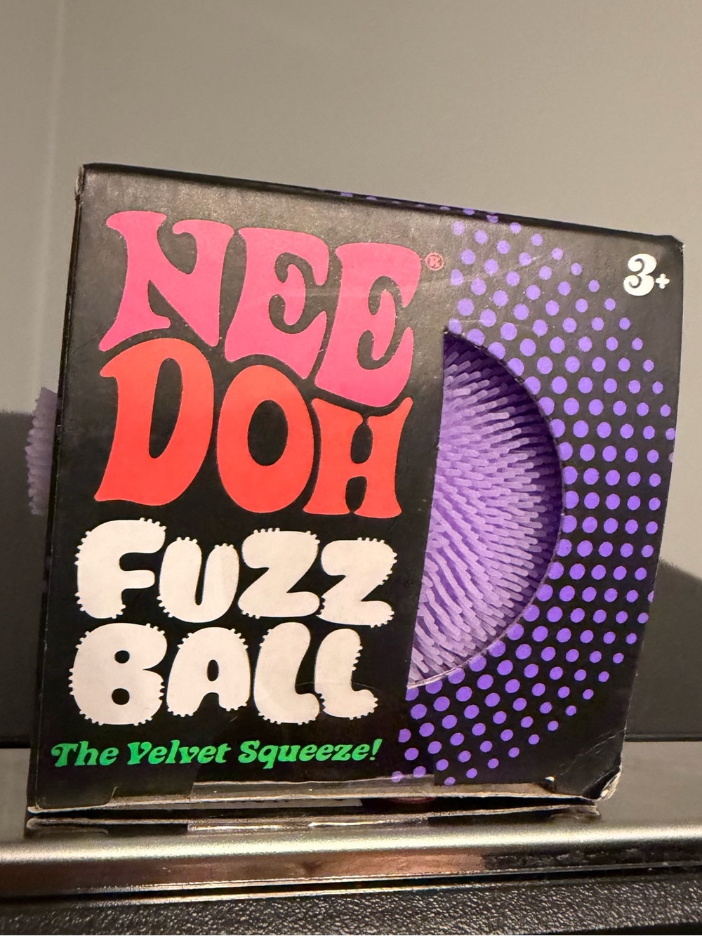 NeeDoh Purple Fuzz Ball Velvet Squeeze